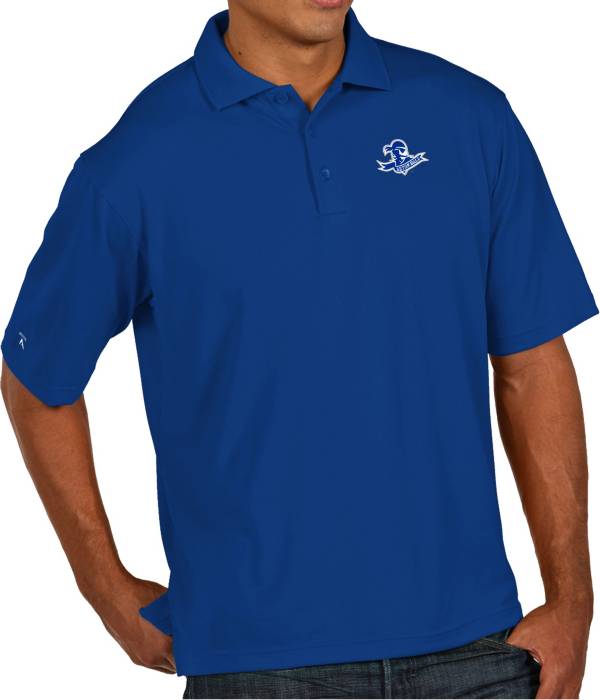 Antigua Men's Seton Hall Seton Hall Pirates Blue Pique Xtra-Lite Polo