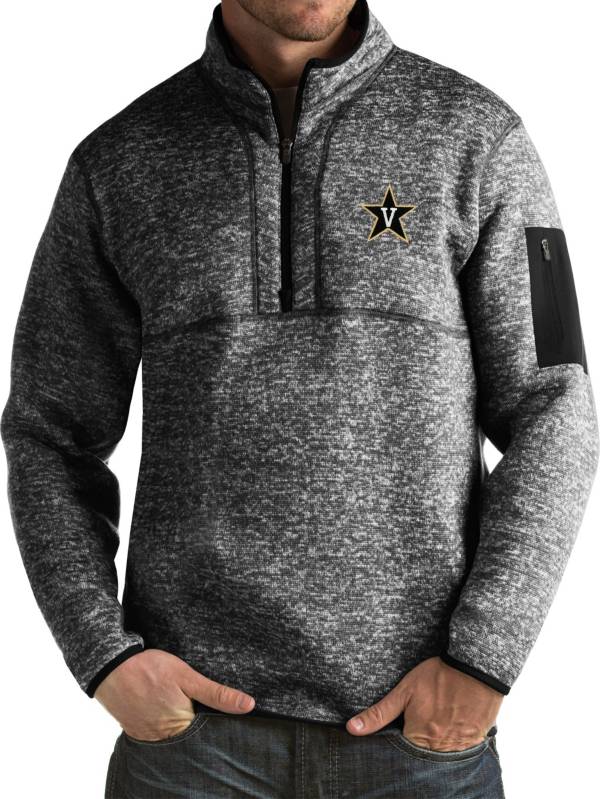 Antigua Men's Vanderbilt Commodores Black Fortune Pullover Jacket