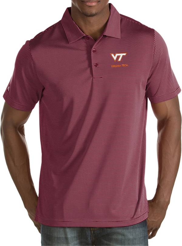 Antigua Men's Virginia Tech Hokies Maroon Quest Polo