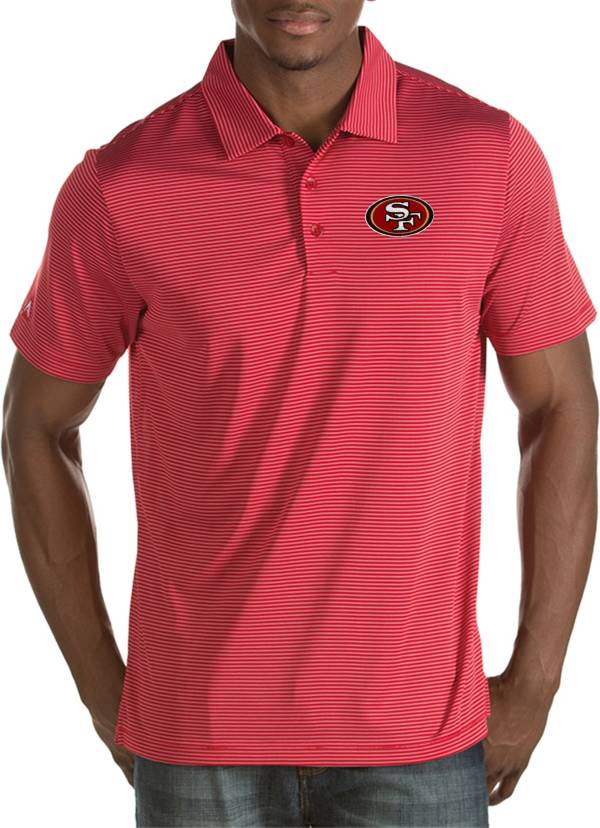 Antigua Men's San Francisco 49ers Quest Red Polo