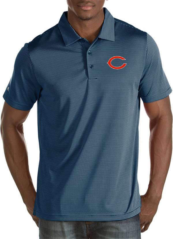 Antigua Men's Chicago Bears Quest Navy Polo