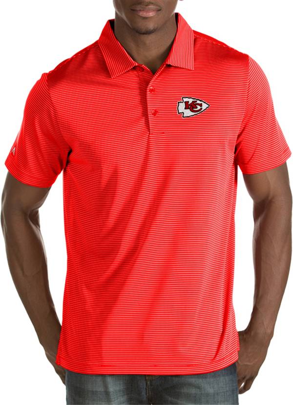 Antigua Men's Kansas City Chiefs Quest Red Polo