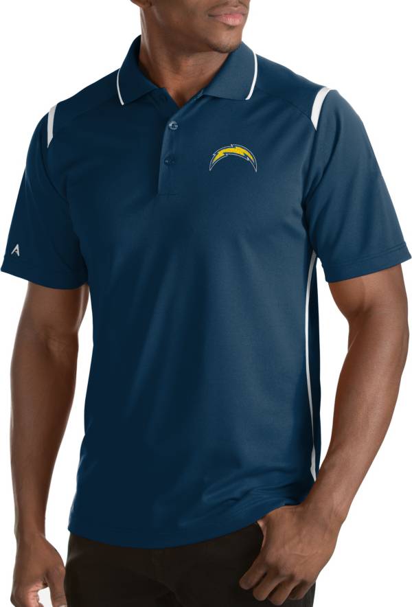 Antigua Men's Los Angeles Chargers Merit Navy Xtra-Lite Polo product image