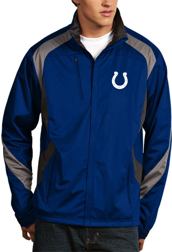 Antigua Men's Indianapolis Colts Tempest Royal Full-Zip Jacket