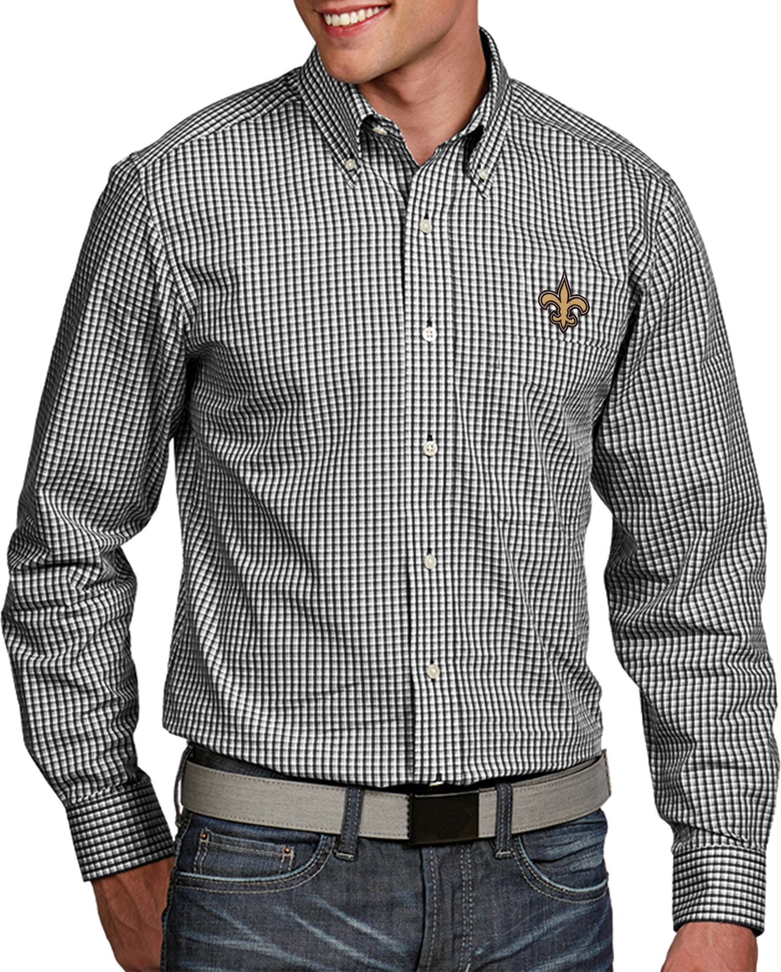 new orleans saints button up shirt