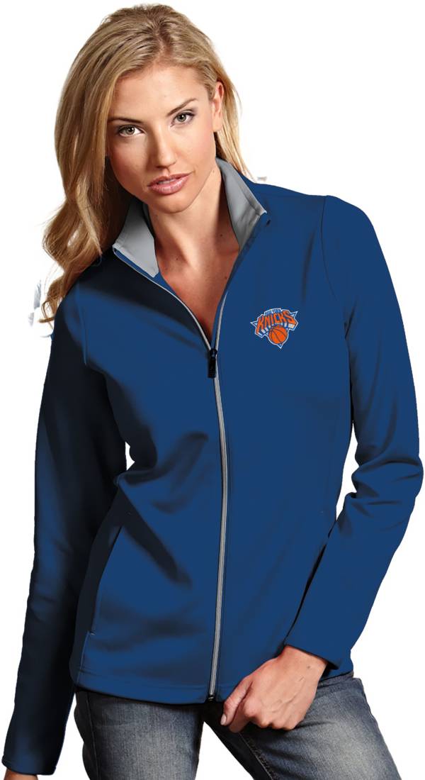 Antigua Women's New York Knicks Leader Royal Full-Zip Fleece