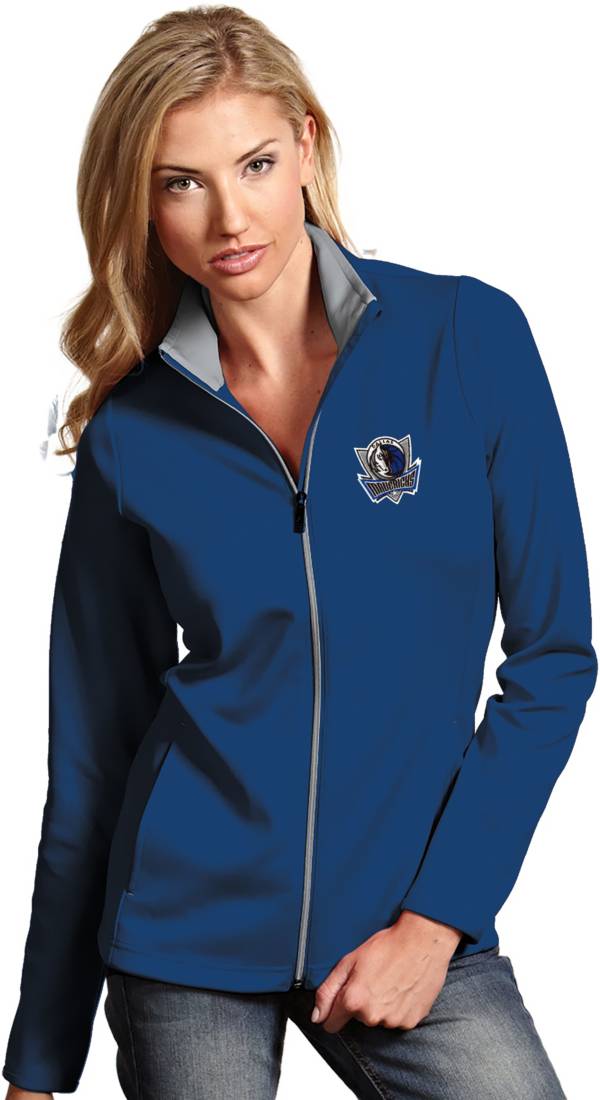 Antigua Women's Dallas Mavericks Leader Royal Full-Zip Fleece