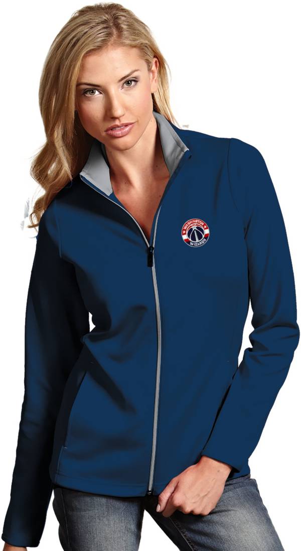 Antigua Women's Washington Wizards Leader Navy Full-Zip Fleece