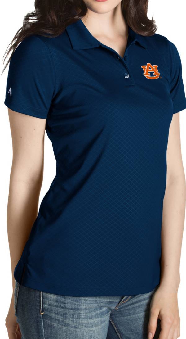 Antigua Women's Auburn Tigers Blue Inspire Performance Polo