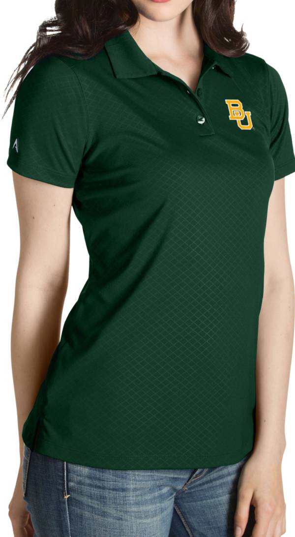 Antigua Women's Baylor Bears Green Inspire Performance Polo