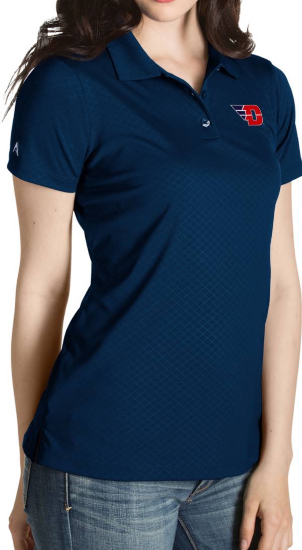 Antigua Women's Dayton Flyers Blue Inspire Performance Polo