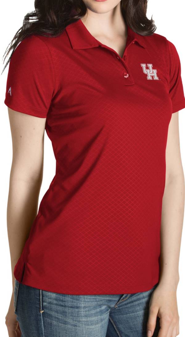 Antigua Women's Houston Cougars Red Inspire Performance Polo