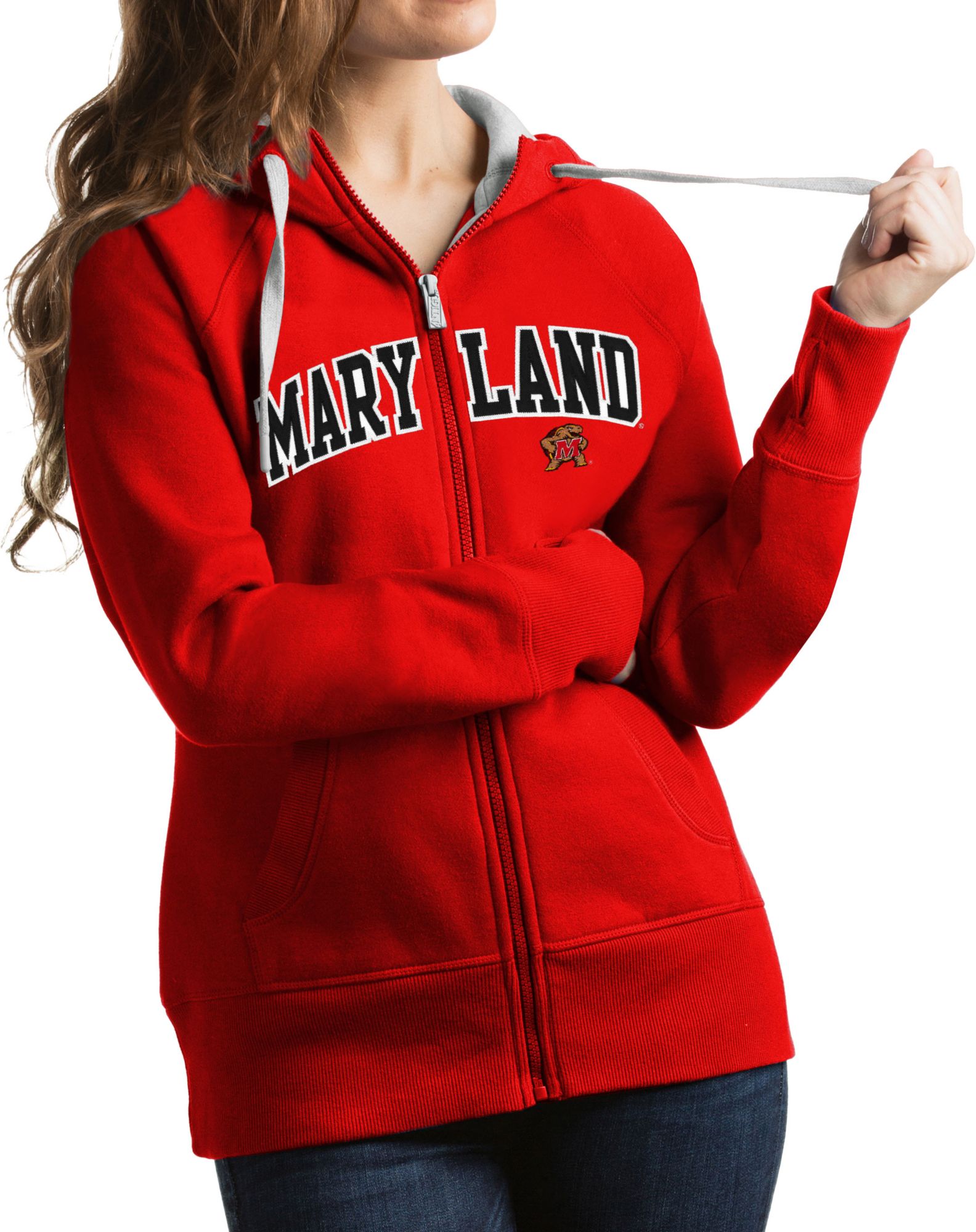 red zip up sweater women's