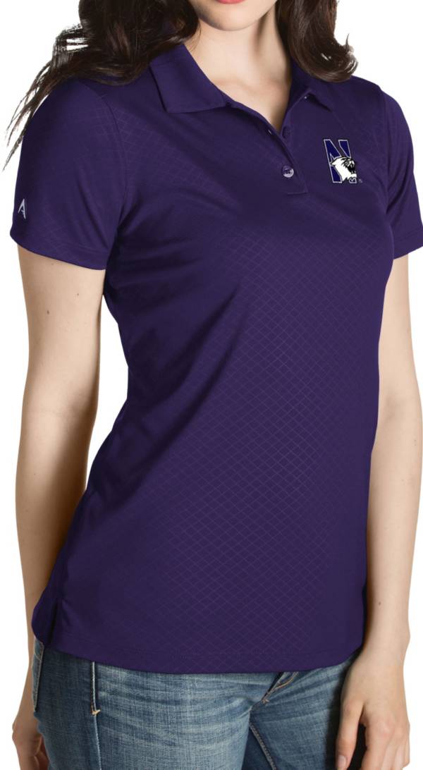 Antigua Women's Northwestern Wildcats Purple Inspire Performance Polo