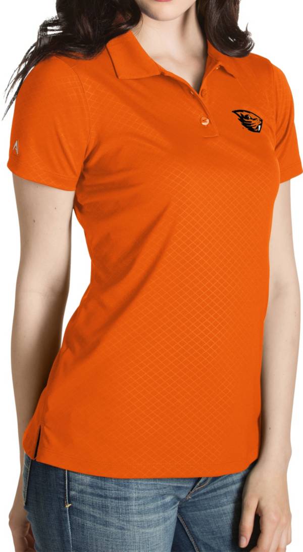 Antigua Women's Oregon State Beavers Orange Inspire Performance Polo