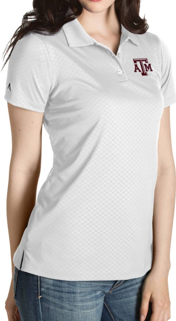 Antigua Women's Texas A&M Aggies Grey Inspire Performance Polo