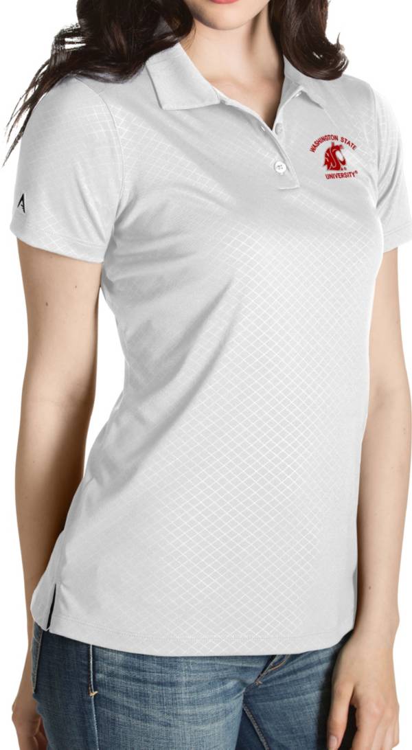 Antigua Women's Washington State Cougars Grey Inspire Performance Polo