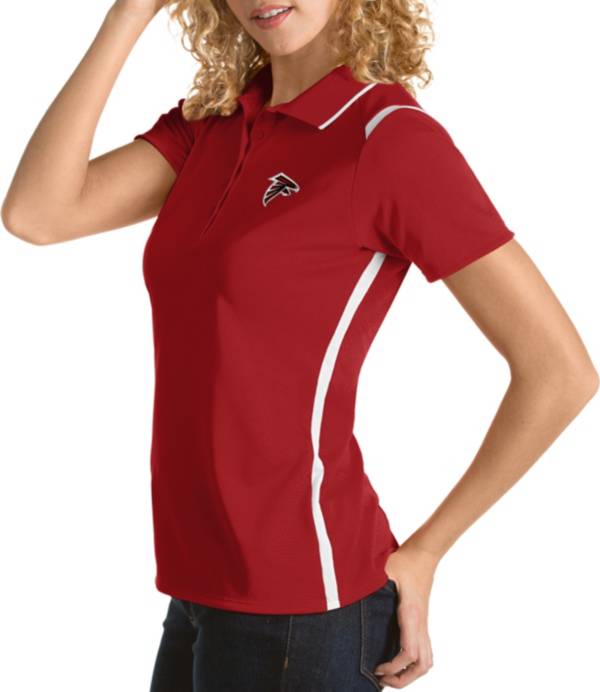 Antigua Women's Atlanta Falcons Merit Red Xtra-Lite Pique Polo