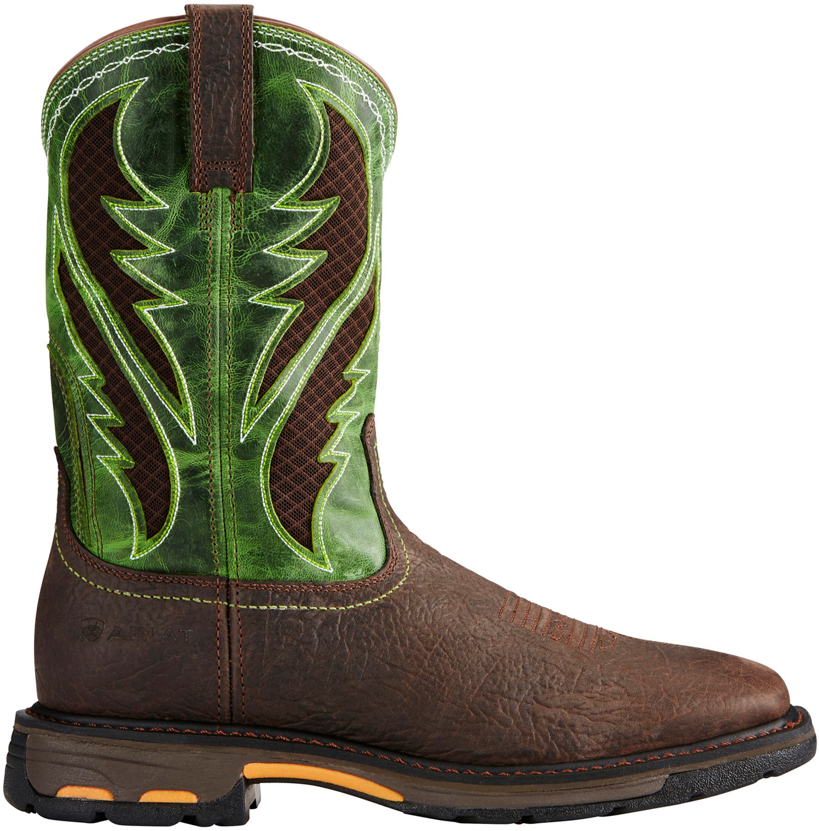 ariat work boots green