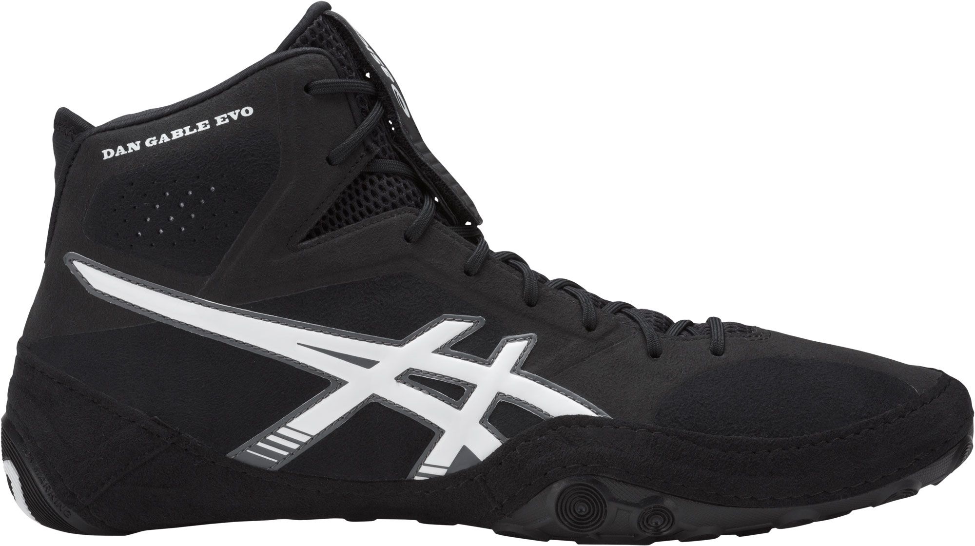 black and gold asics wrestling shoes