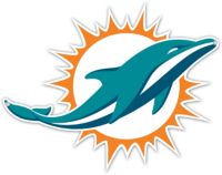 Miami Dolphins - THROWBACK LOGO - Embossed Steel Route Sign