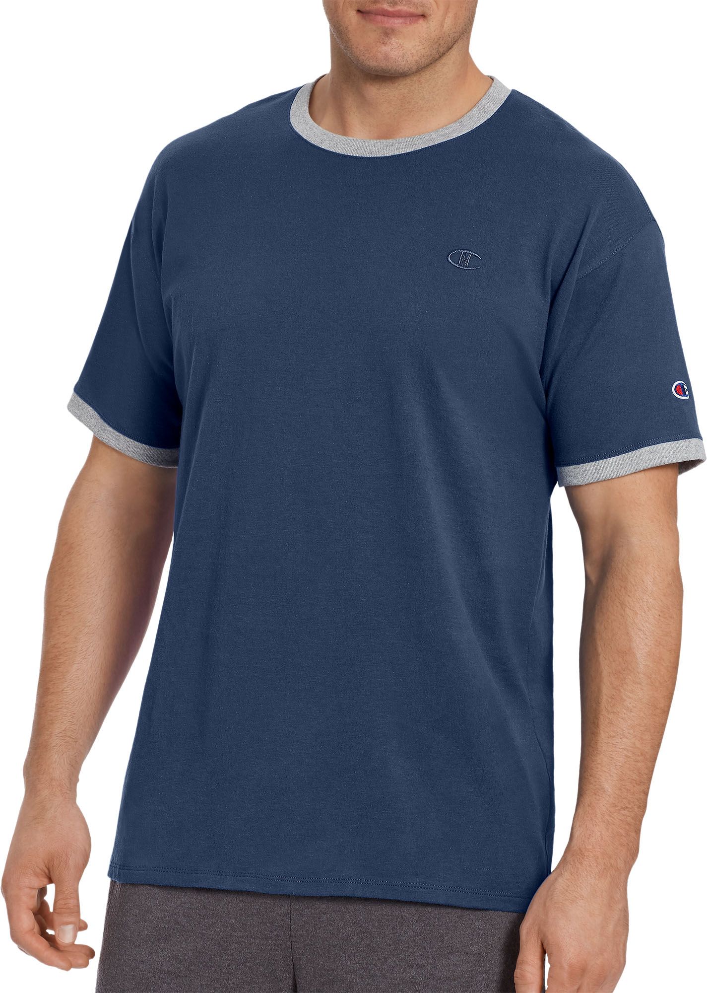 champion men's classic jersey ringer tee