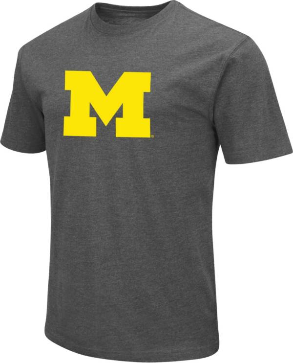 Colosseum Men's Michigan Wolverines Grey Dual Blend T-Shirt product image