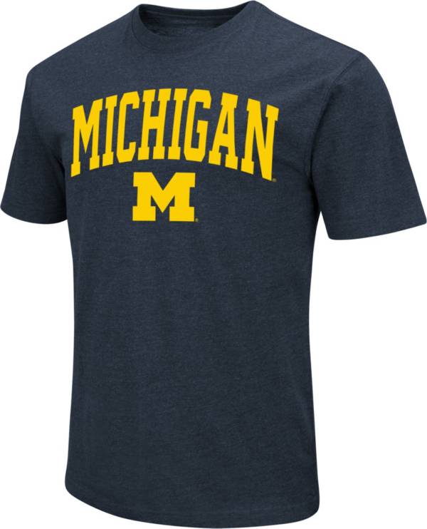 Colosseum Men's Michigan Wolverines Blue Dual Blend T-Shirt