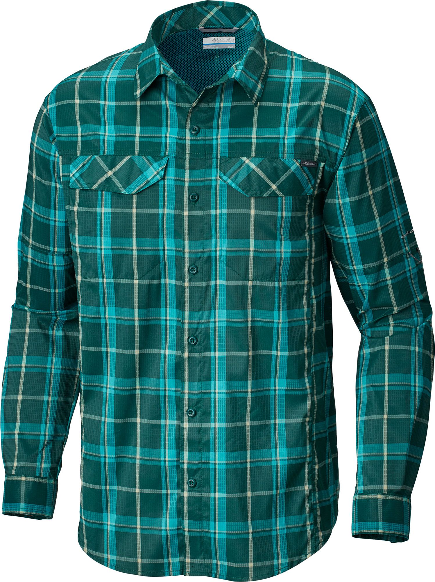 columbia men's silver ridge lite plaid long sleeve shirt