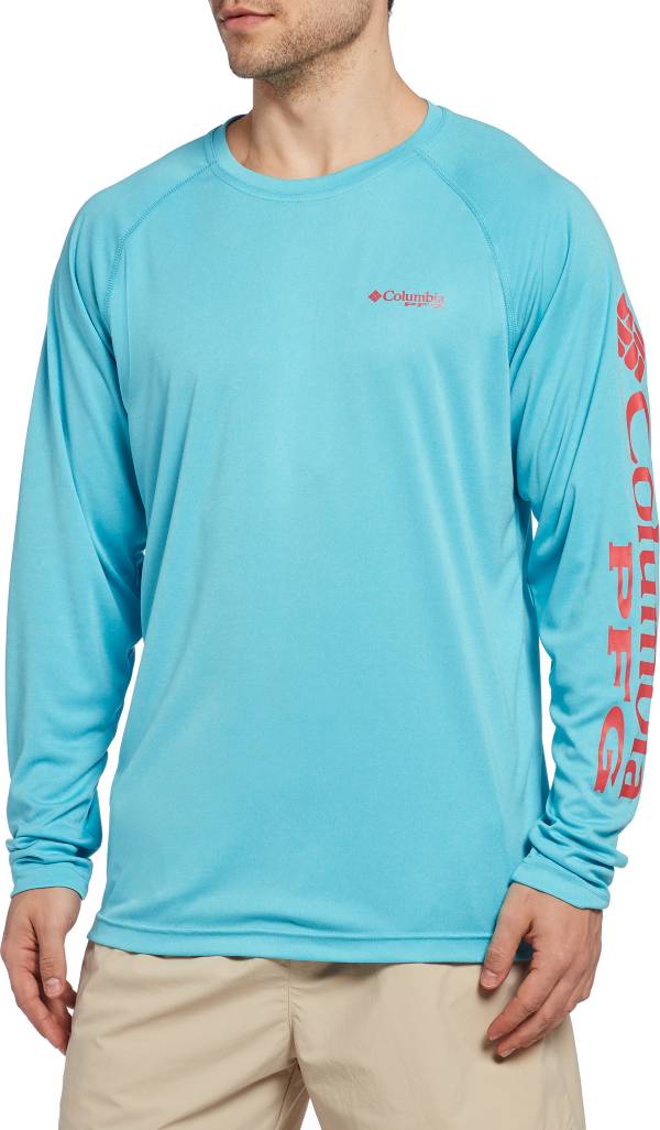 Columbia Men S Pfg Terminal Tackle Heather Long Sleeve Shirt