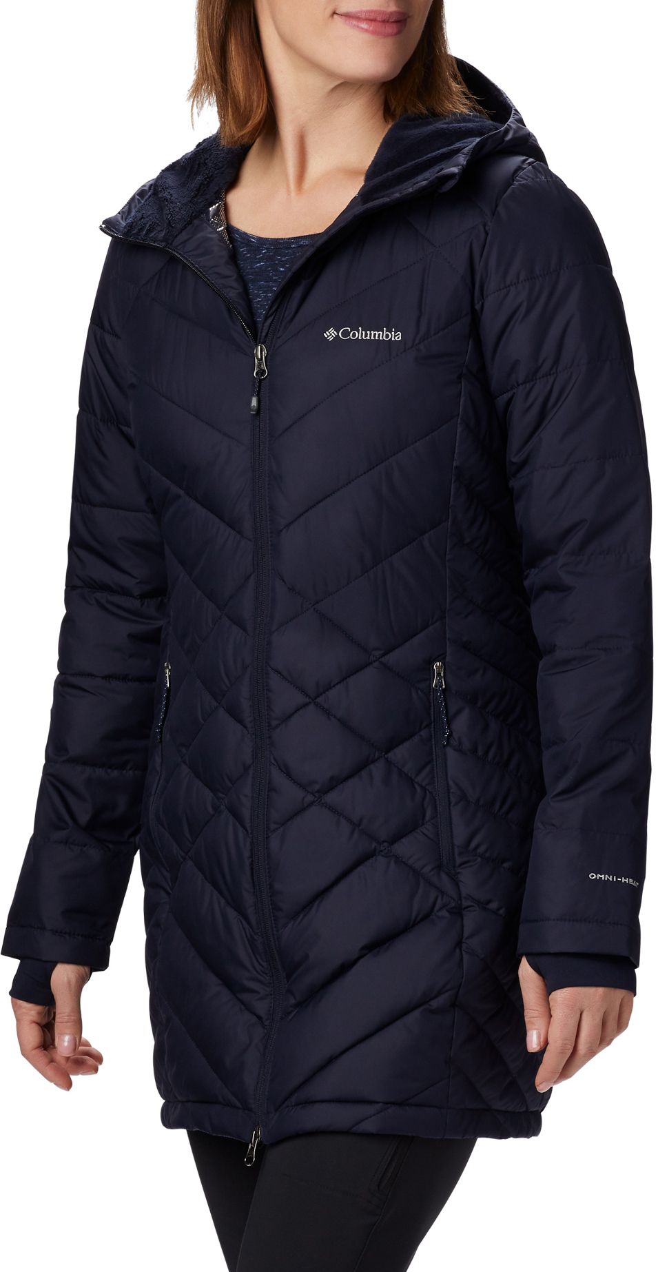 columbia heavenly long hooded jacket women