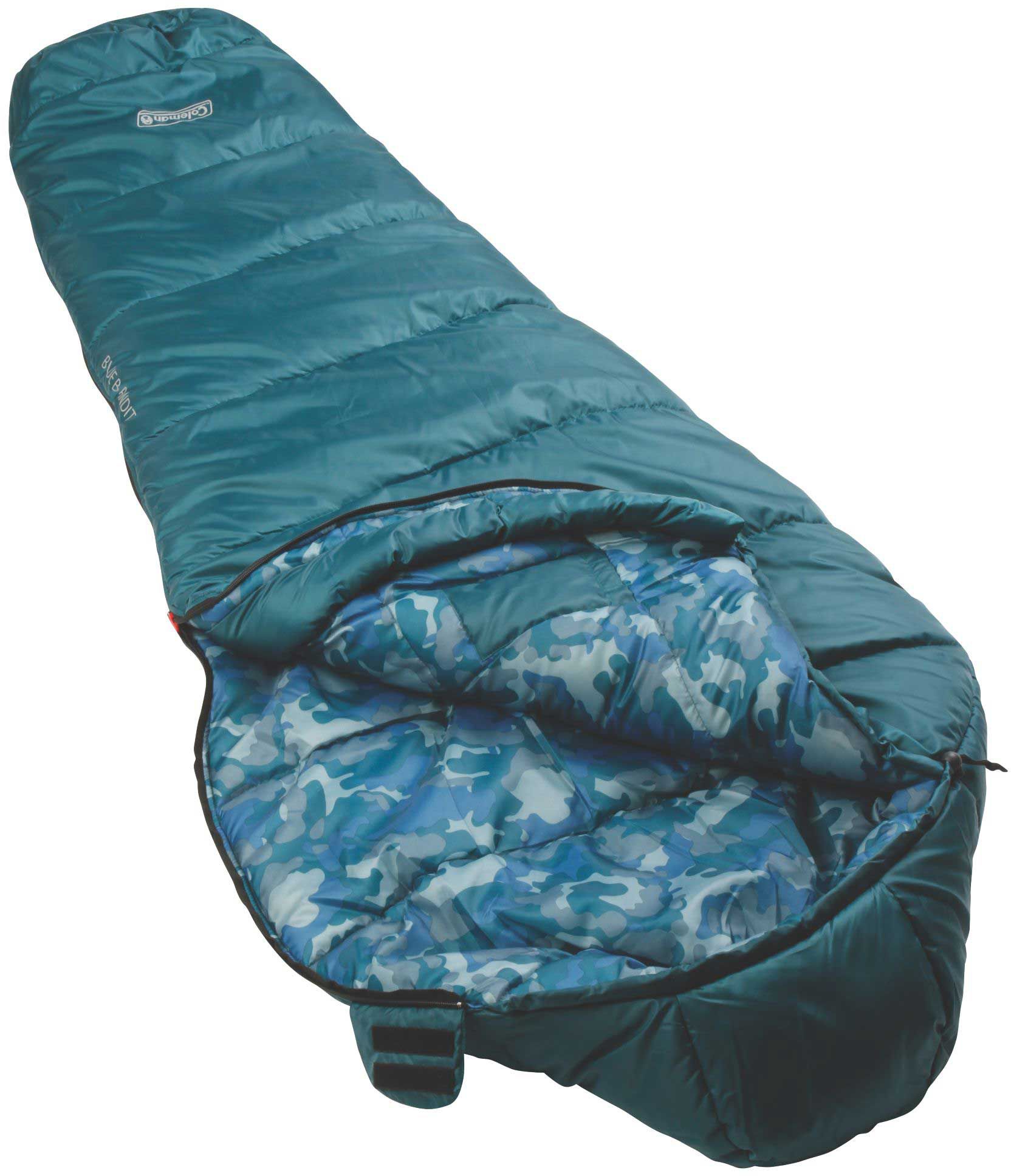 teal sleeping bag