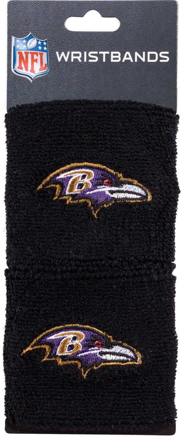 Franklin Baltimore Ravens Embroidered Wristbands