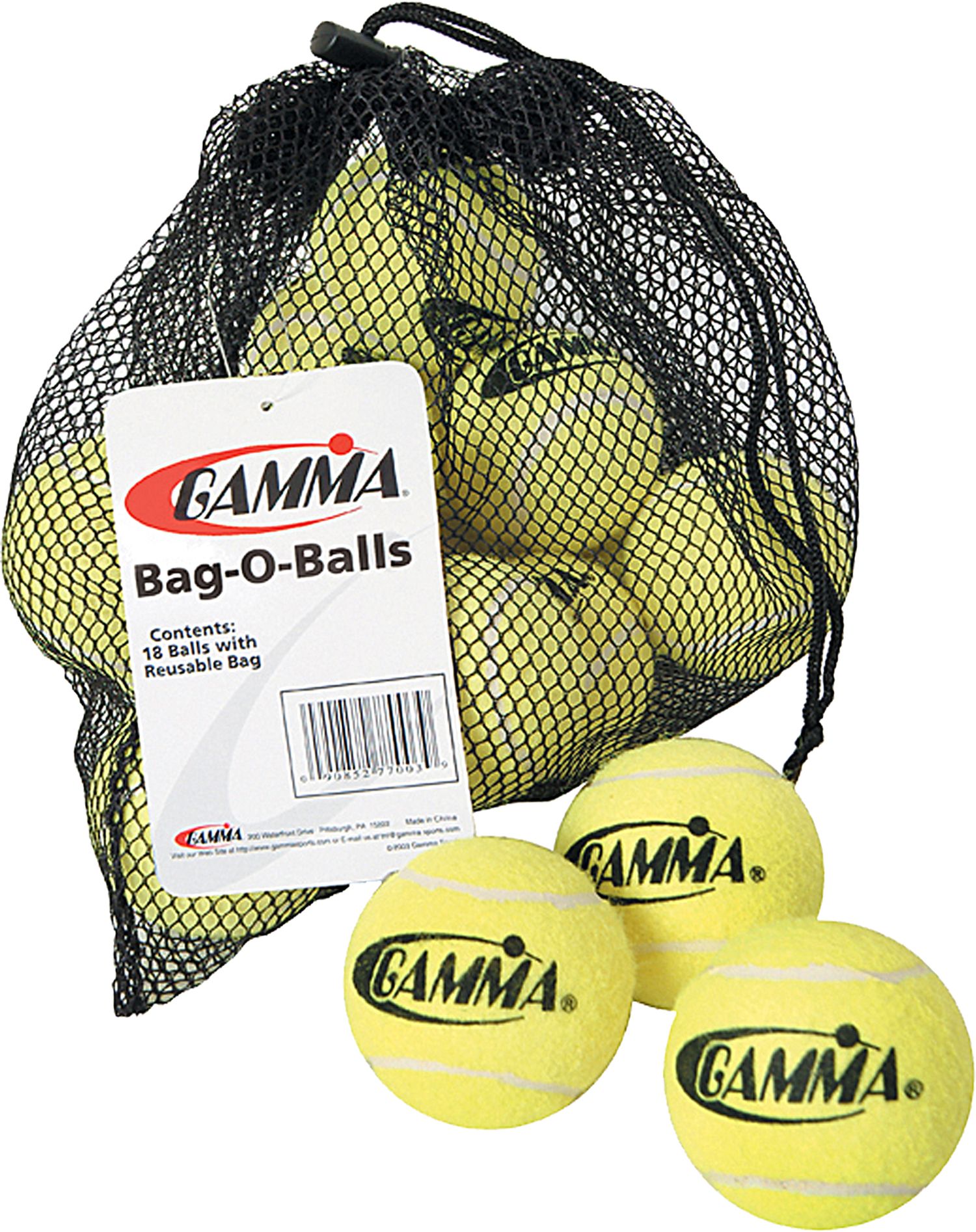 GAMMA Bag-O-Balls Pressureless Tennis Balls - 18 Ball Pack product image