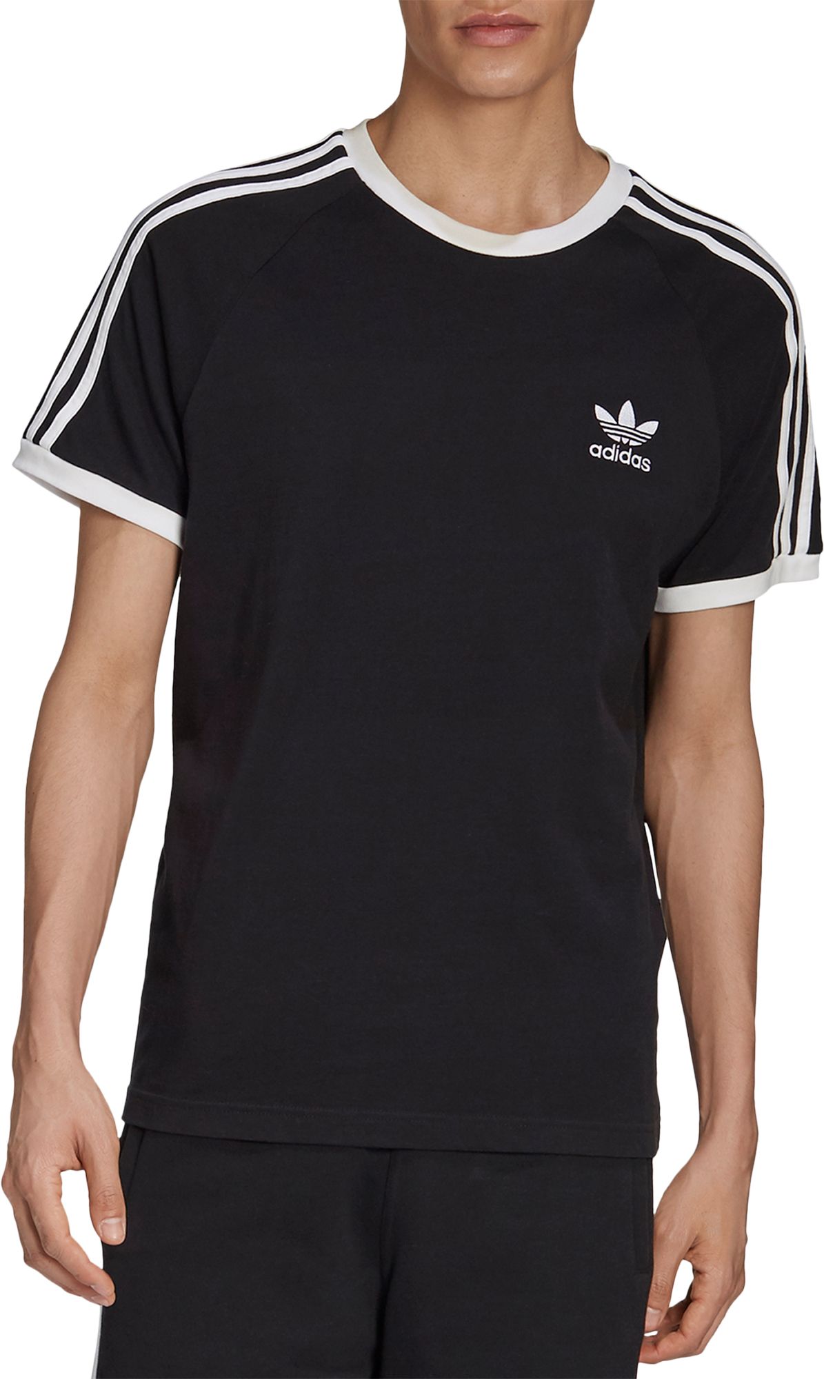 adidas three stripe t shirt mens