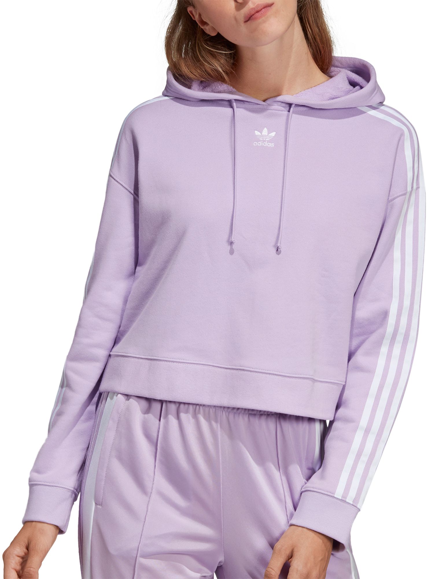cropped adidas zip hoodie