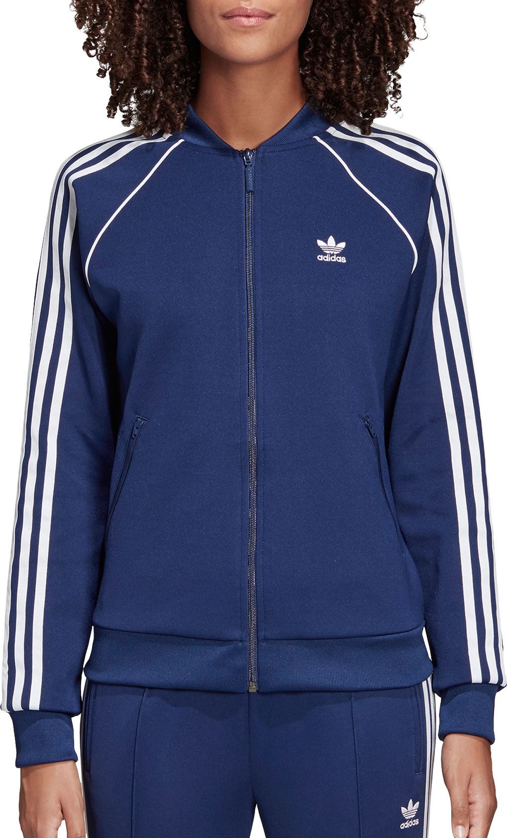 blue adidas track jacket