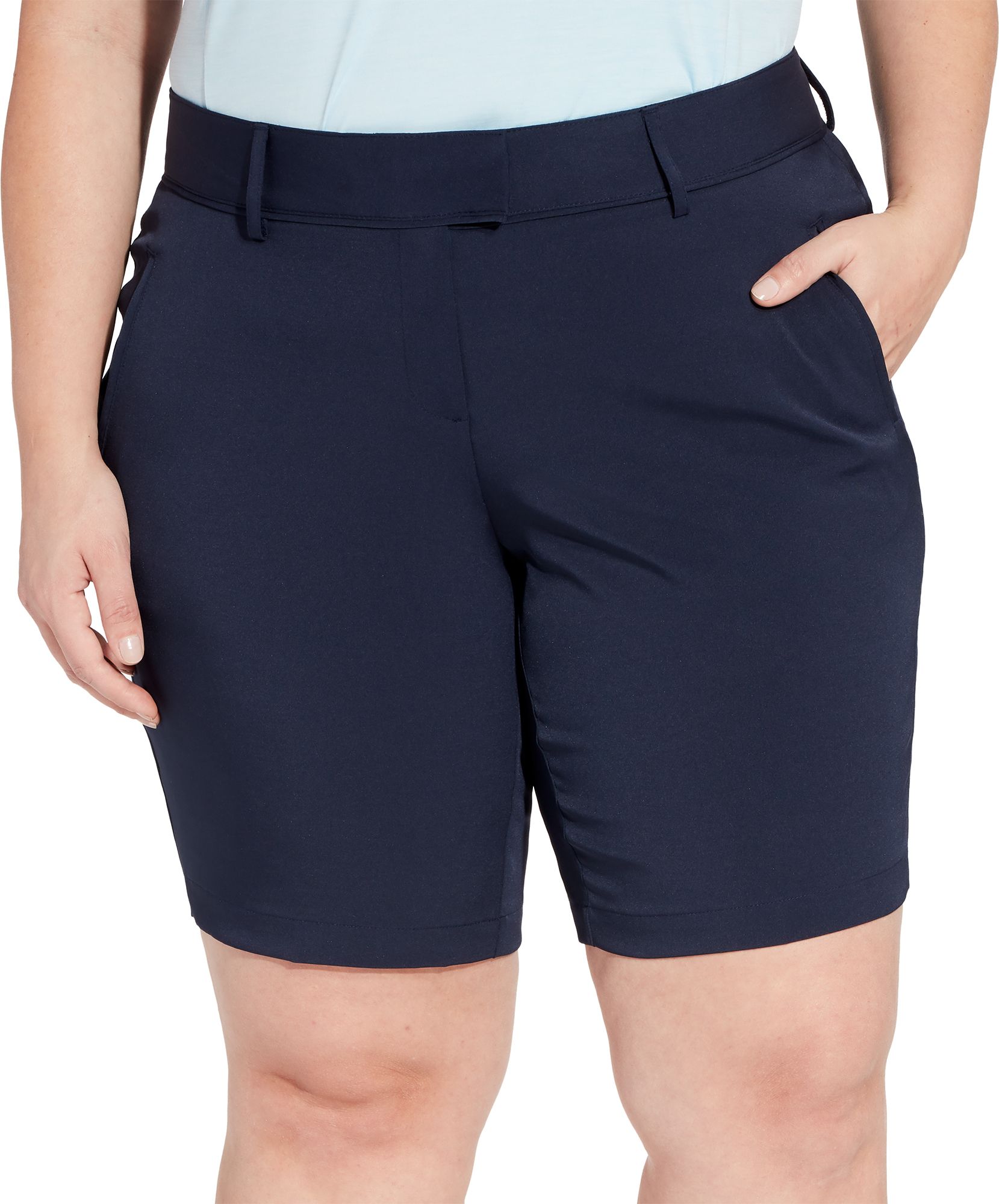 womens navy golf shorts