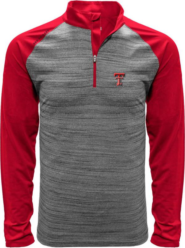 Levelwear Men's Texas Tech Red Raiders Grey Vandal Quarter-Zip Shirt