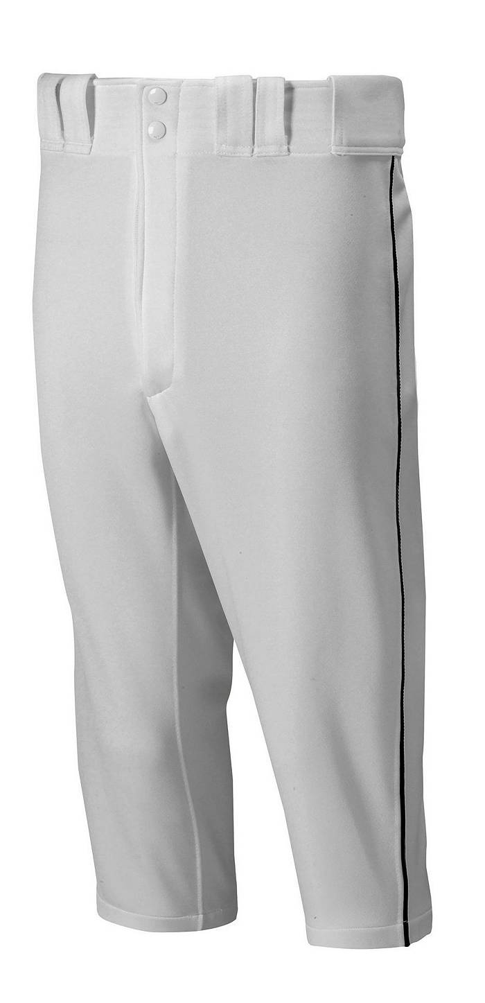 Mizuno Premier Short Piped Baseball Pant - Small - Grey / Navy