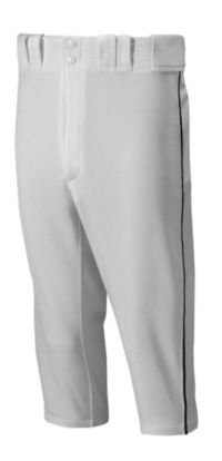 Mizuno Youth Premier Short Piped Baseball Pant Boys Size Small In Color  Grey-Red (9110)