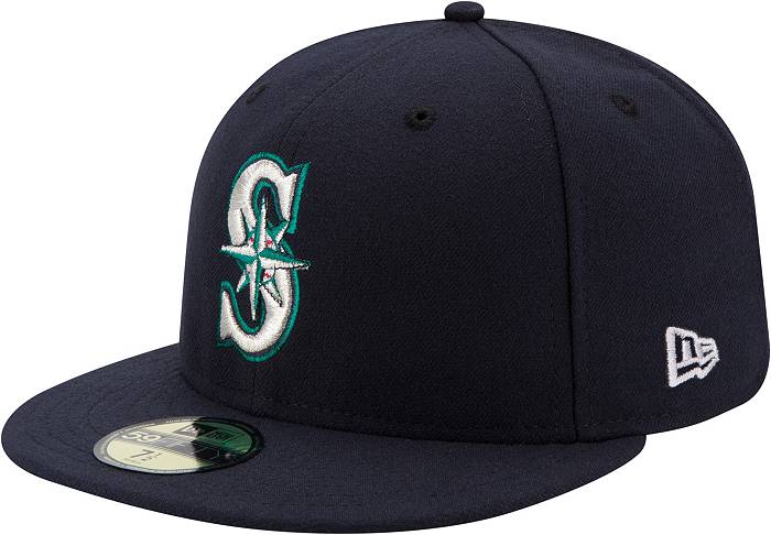 Seattle Baseball Hat Navy Northwest Green Trident New Era 59FIFTY Fitted Navy | Northwest Green / Midnight Navy | Forest Green | Metallic Silver / 7 7