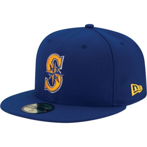 New Era Men's Seattle Mariners 59Fifty Game Navy Authentic Hat
