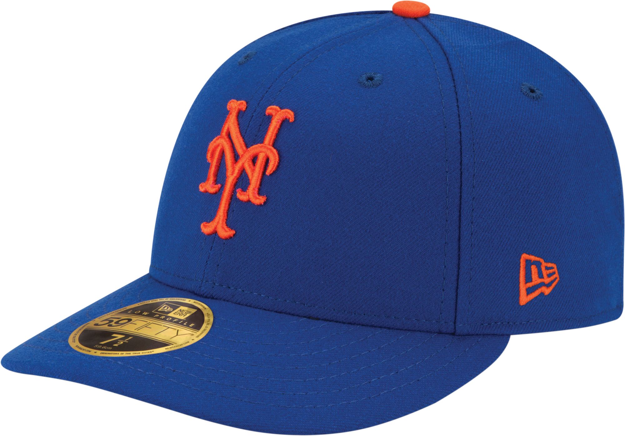 New Era Men's New York Mets 59Fifty Game Royal Low Crown Authentic Hat |  Dick's Sporting Goods