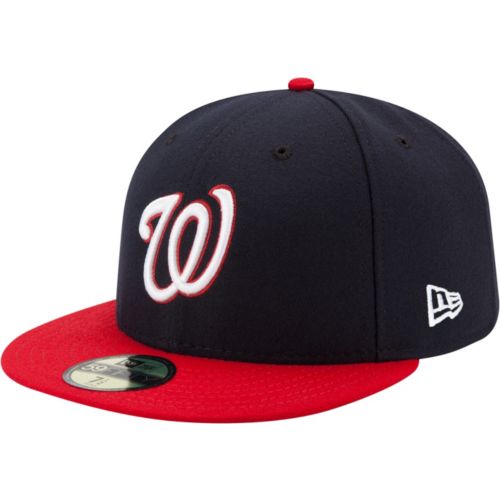 New Era Men's Washington Nationals 59Fifty Game Red Authentic Hat