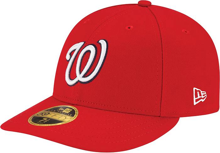 New Era Men's Washington Nationals 59Fifty Game Red Low Crown Authentic Hat