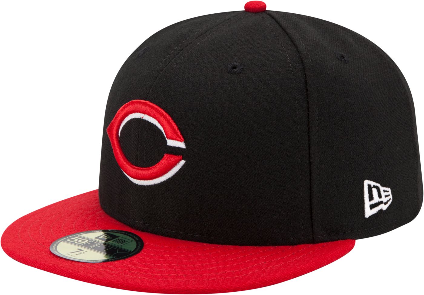 New Era Men s Cincinnati Reds 59Fifty Alternate Black Authentic Hat Dick s Sporting Goods