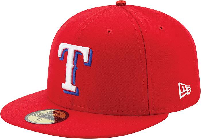 New Era x Politics Texas Rangers 59FIFTY Fitted Hat - Pinot Red/Cardinal Blue, Size 7 7/8 by Sneaker Politics