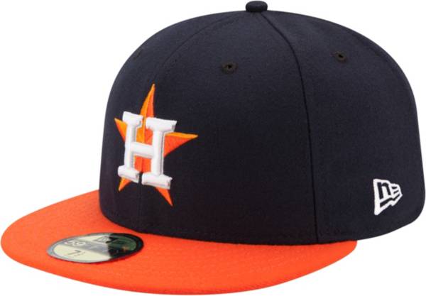 New Era Houston Astros 59Fifty Road Authentic Hat | Dick's Sporting Goods