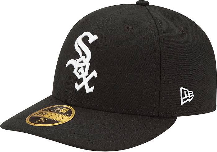 Men's Chicago White Sox New Era Black Authentic Collection on Field Low Profile Game 59FIFTY Fitted Hat 7 1/2